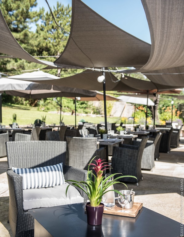 Hôtel La Magnanerie, Côté Bistro accepte les chiens à Aubignosc