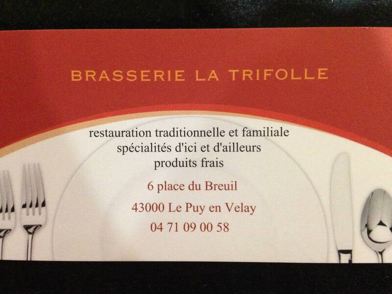 Brasserie la Trifolle accepte les chiens à Le Puy-en-Velay
