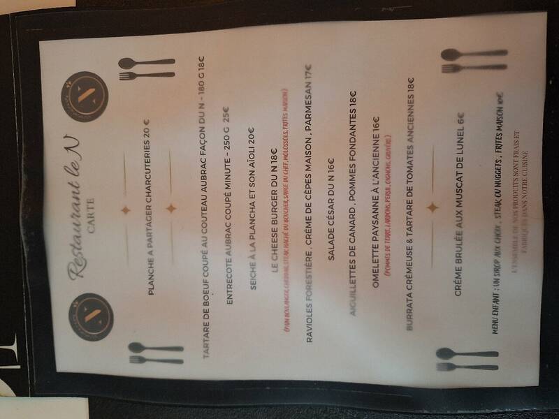 Restaurant Le N accepte les chiens à Lunel