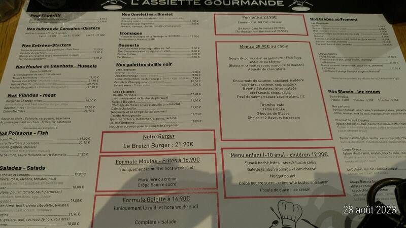 restaurant L'Assiette Gourmande accepte les chiens à Saint-Malo