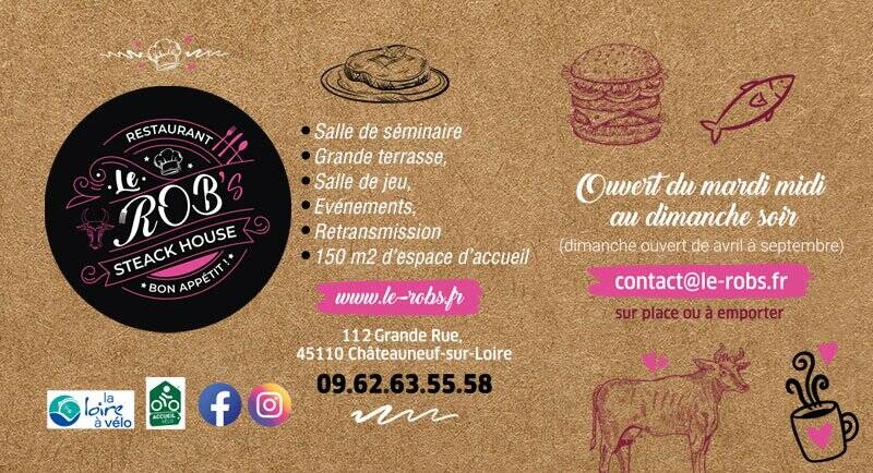 Restaurant Le Rob's accepte les chiens à Châteauneuf-sur-Loire